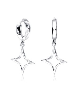 Silver Dangle Huggies Earring HO-2497